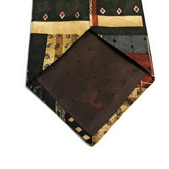 COPY - JEFFREY BANKS Mens Tie SILK MENS NECK TIE Multi Pa - Picture 6 of 7